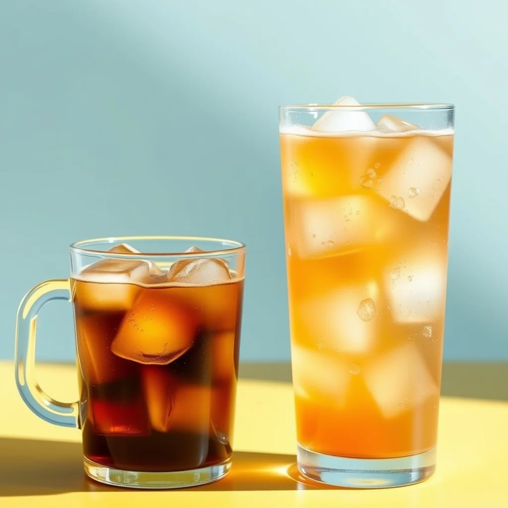 Cold brew vs iced coffee side by side